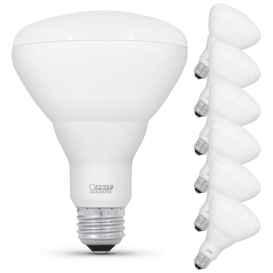 Feit Electric BR30 LED bulb provides 650 lumens for efficient illumination.