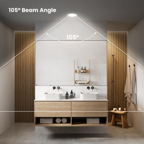 Feit Electric BR30 LED lighting for flood or track setups.