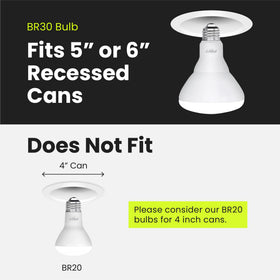 Feit Electric BR30 LED bulb pack of six provides value and consistent lighting.