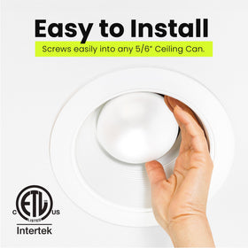 Feit Electric BR30 LED bulb suits recessed can lighting with wide beam.