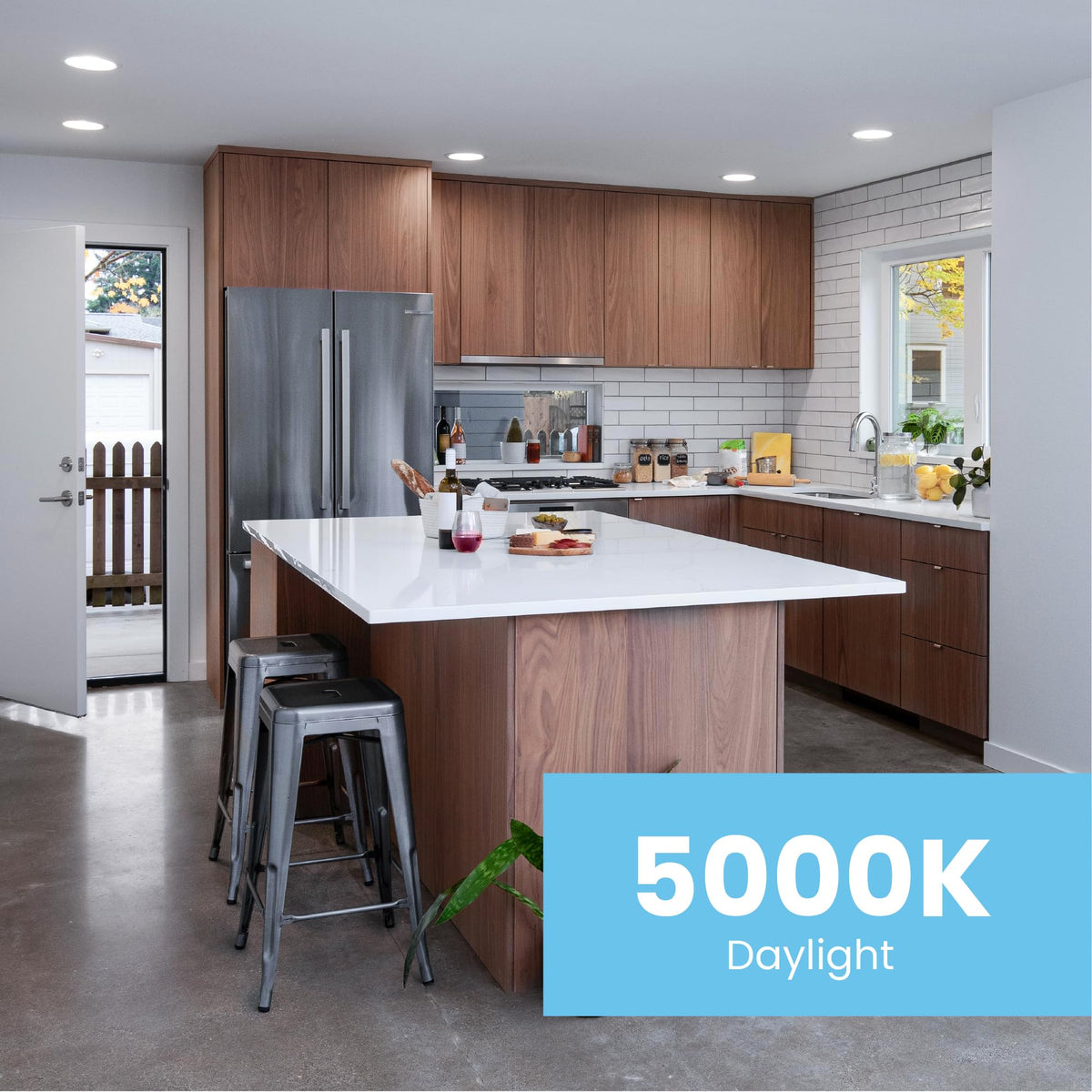 Feit Electric BR30 long lifespan up to 11,000 hours reduces replacements.