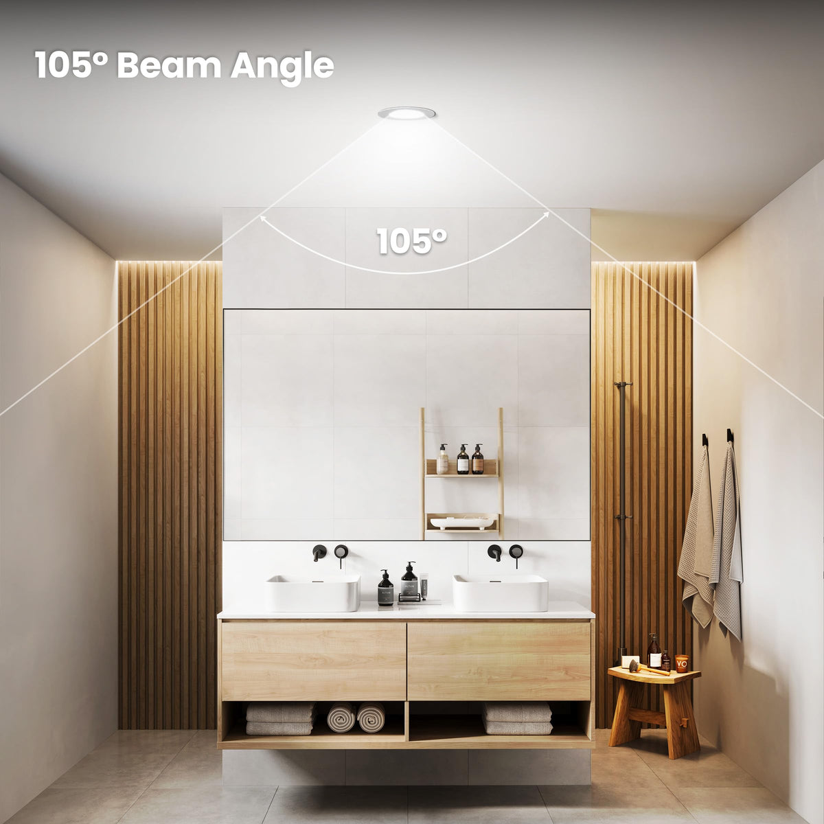 Feit Electric BR30 neutral white 3500K for balanced work and living areas