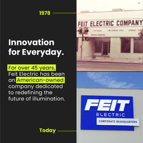 Feit Electric BR30 suitable for outdoor use in covered spaces.