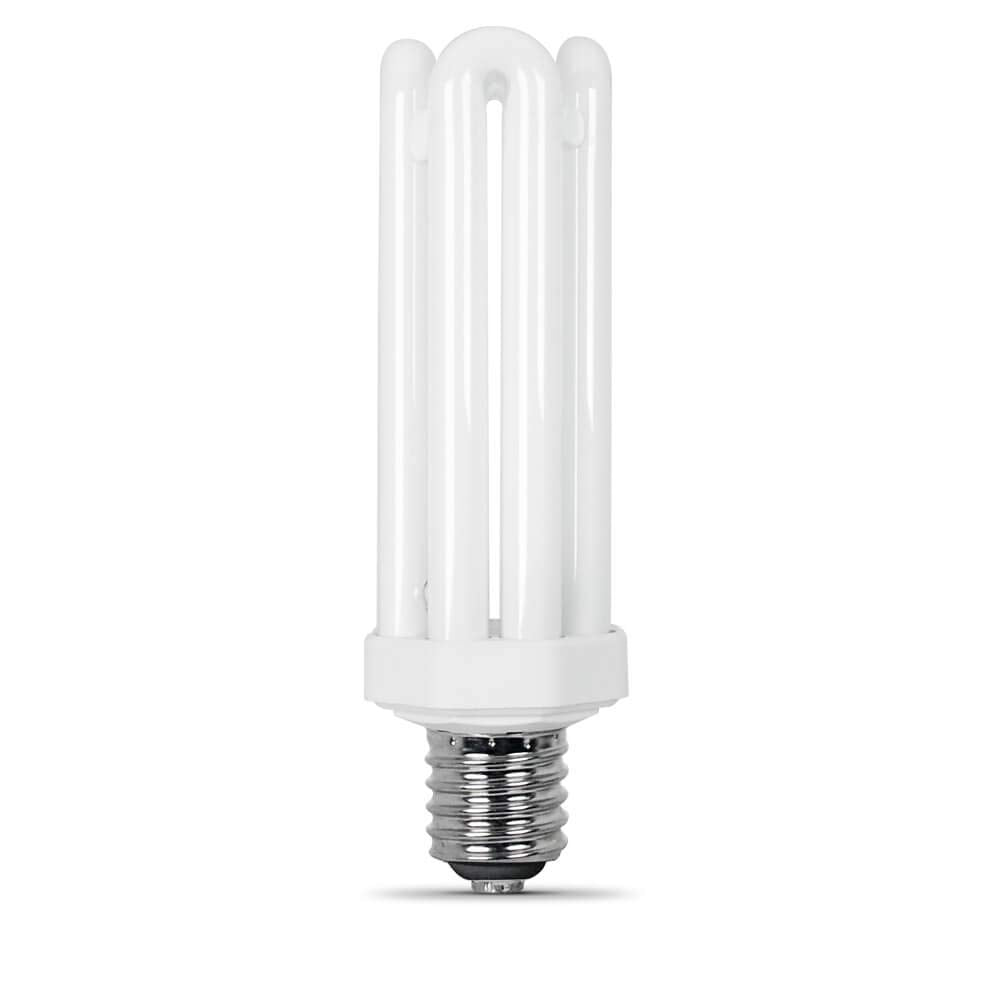 Feit Electric daylight CFL bulb with mogul base delivers bright 6500K light for tasks.