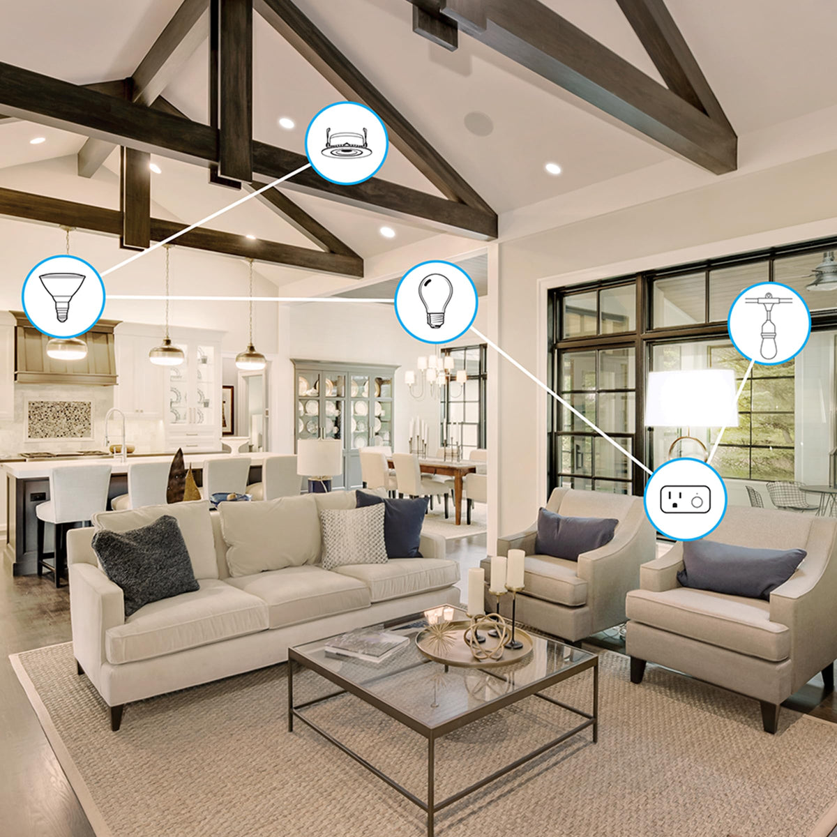 Feit Electric energy-saving LED at 3.3W replaces traditional bulbs efficiently.