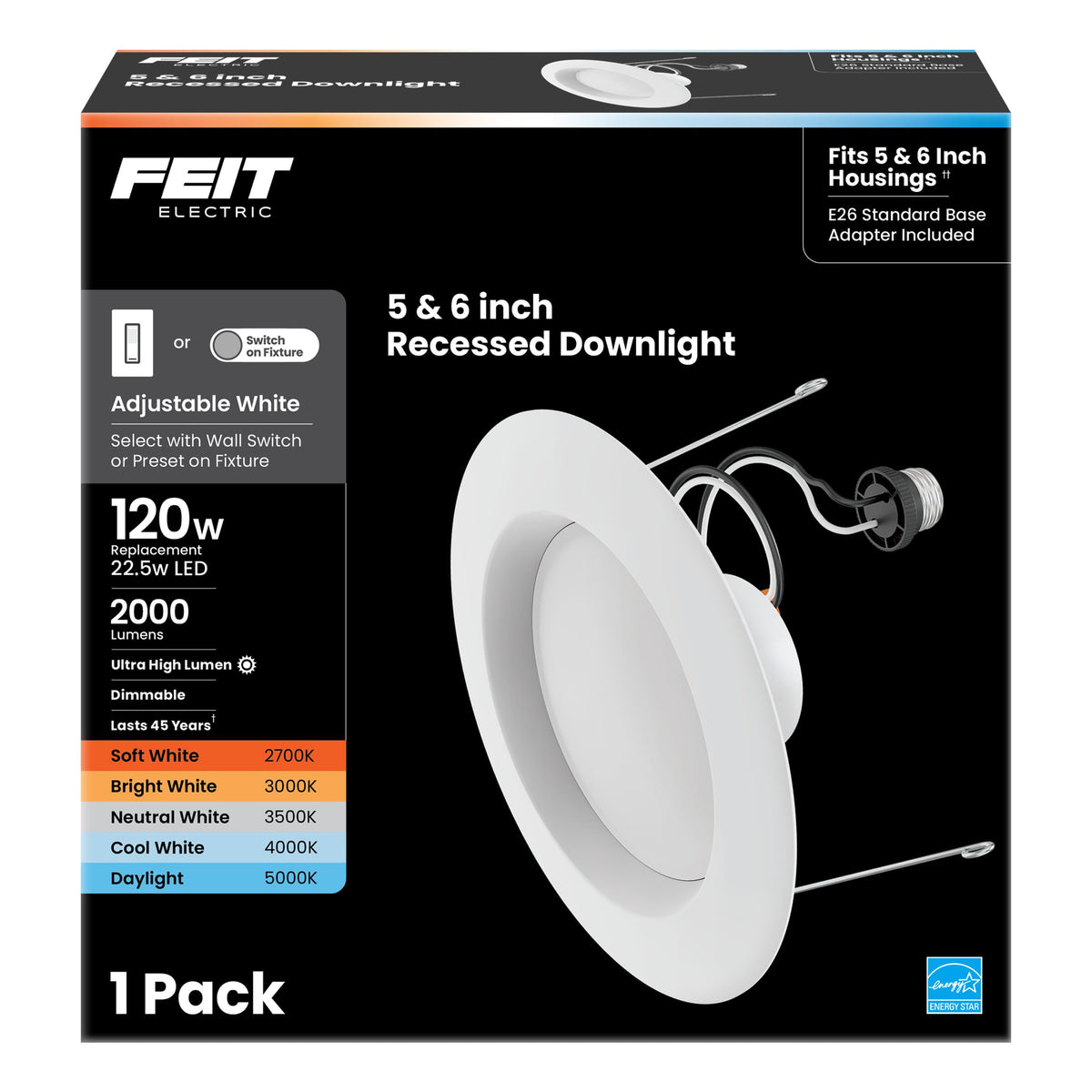 Feit Electric LED recessed downlight installation for quick upgrade