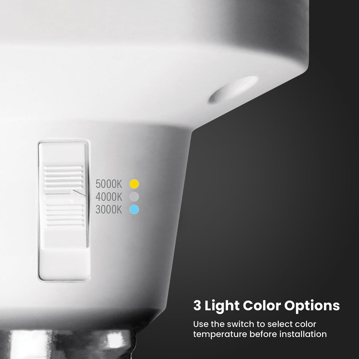 Feit Electric LED Garage Light with 3CCT options: warm, neutral, daylight