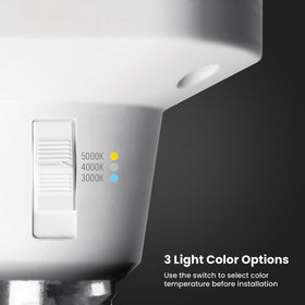 Feit Electric LED Garage Light with 3CCT options: warm, neutral, daylight