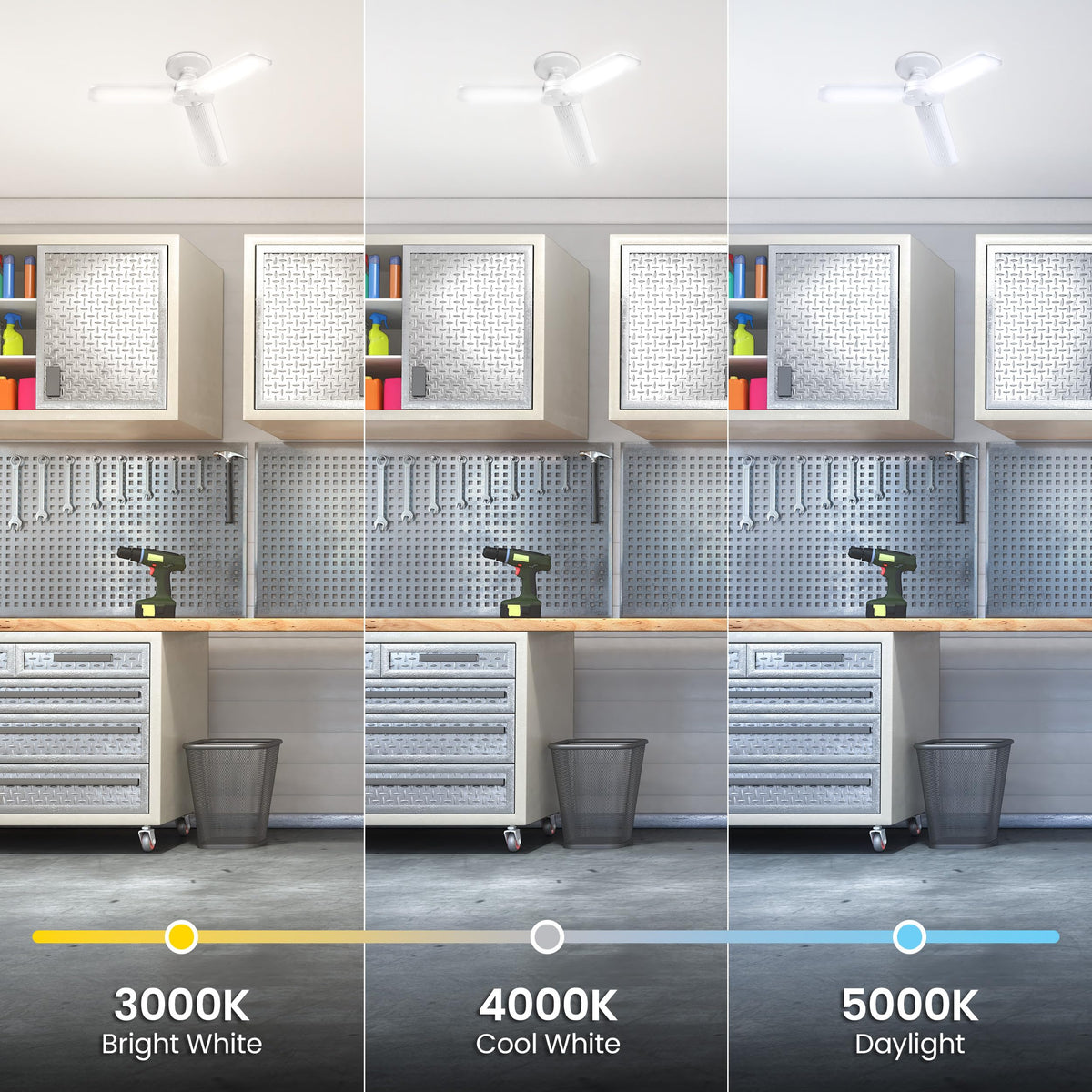 Feit Electric LED Garage Light with E26 base for easy installation