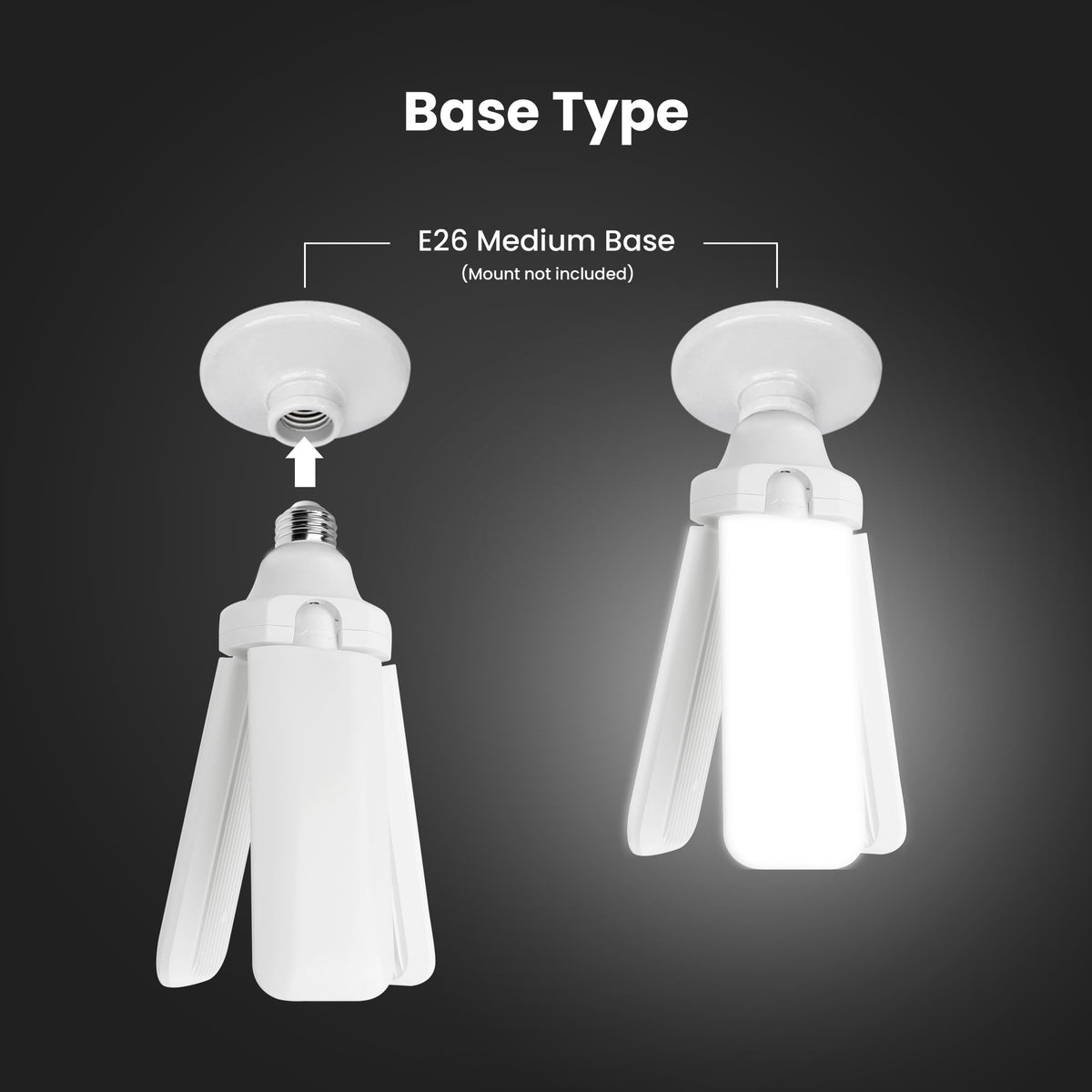 Feit Electric LED Garage Light long 25,000-hour lifespan for reliable use