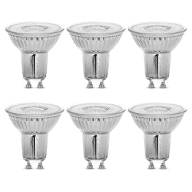 Feit Electric MR16 bulb closeup highlighting compact MR16 design for recessed lighting.