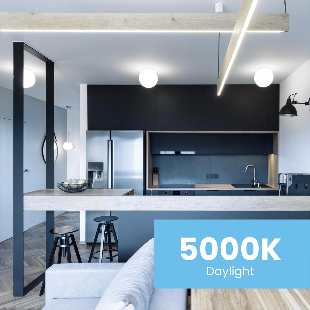Feit Electric OM60 LED bulb damp-rated using E26 base in fixtures