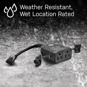 Feit Electric weatherproof outdoor plug designed for wet locations.