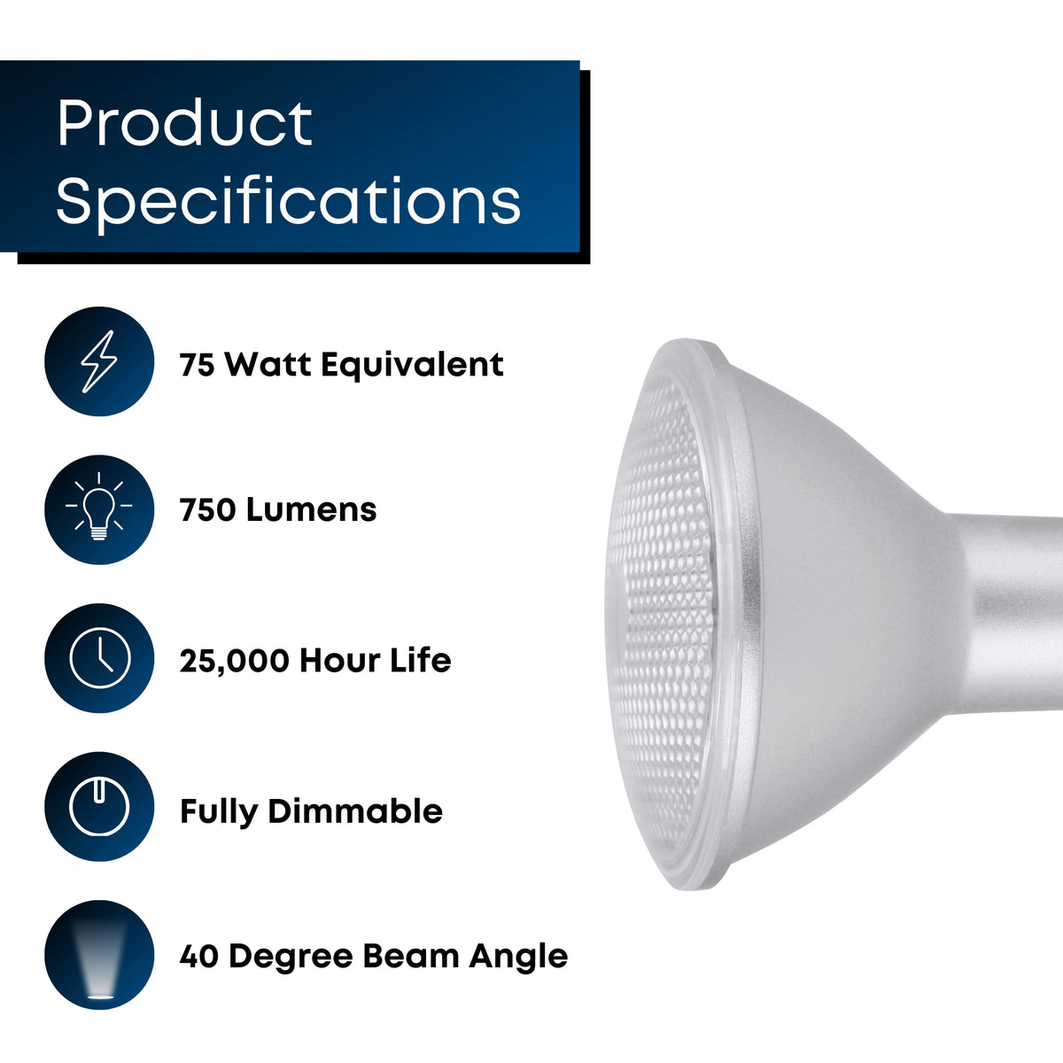 Feit Electric PAR30L long-neck bulb fits recessed cans for clean interior lighting