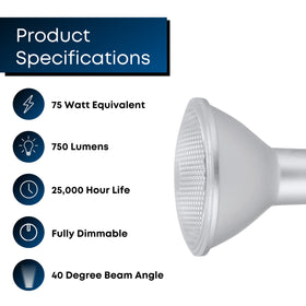 Feit Electric PAR30L long-neck bulb fits recessed cans for clean interior lighting