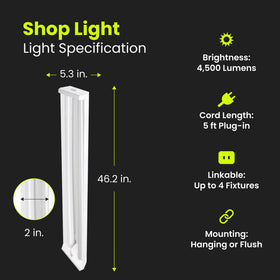 Feit Electric shop light assembly for mounting.