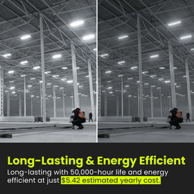 Feit Electric shop light demonstrates even light distribution over workspace.