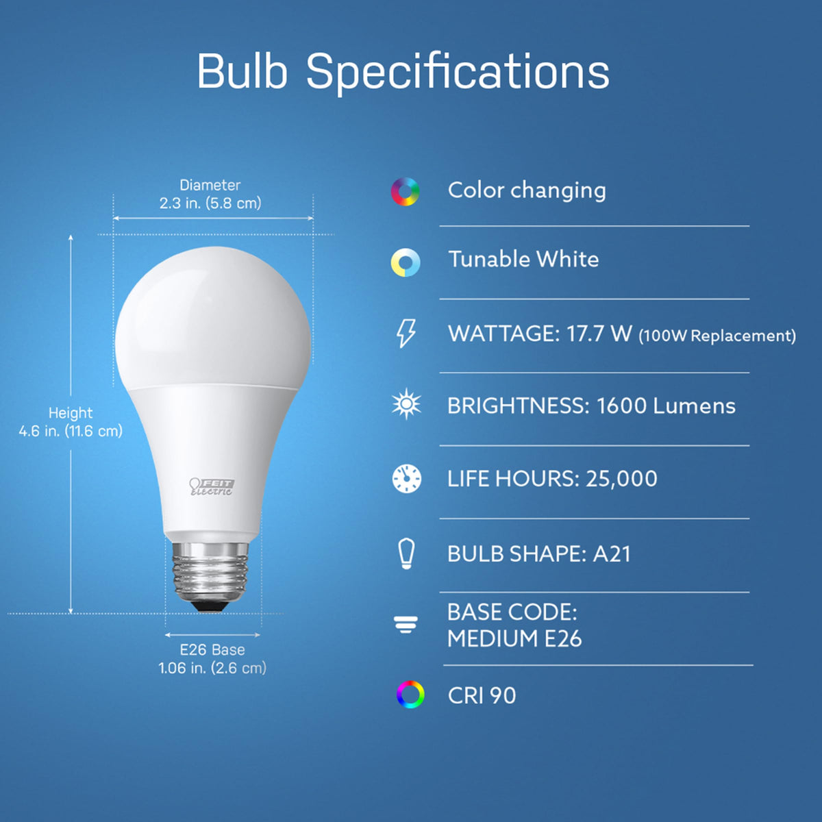 Feit Electric smart bulb color changing mode for vibrant scenes