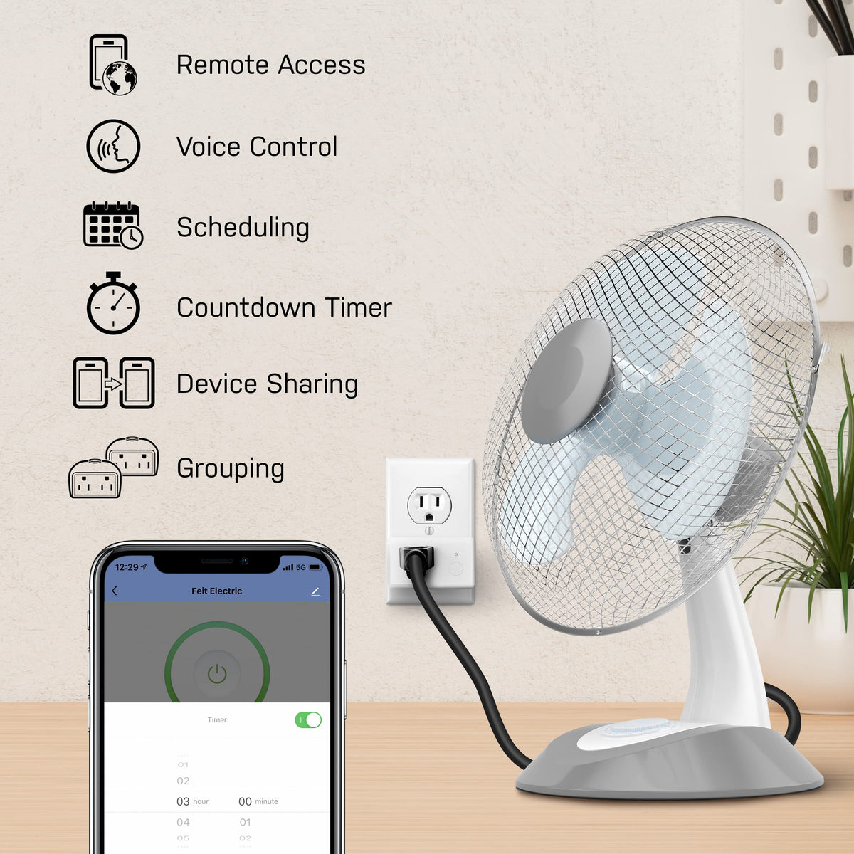 2.4 GHz Wi-Fi setup without a hub for simple installation.