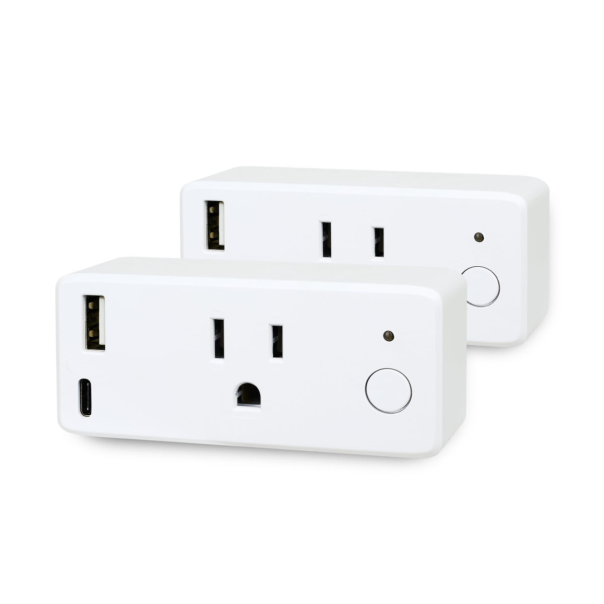 Feit Electric smart plug showing app control via 2.4 GHz Wi‑Fi.