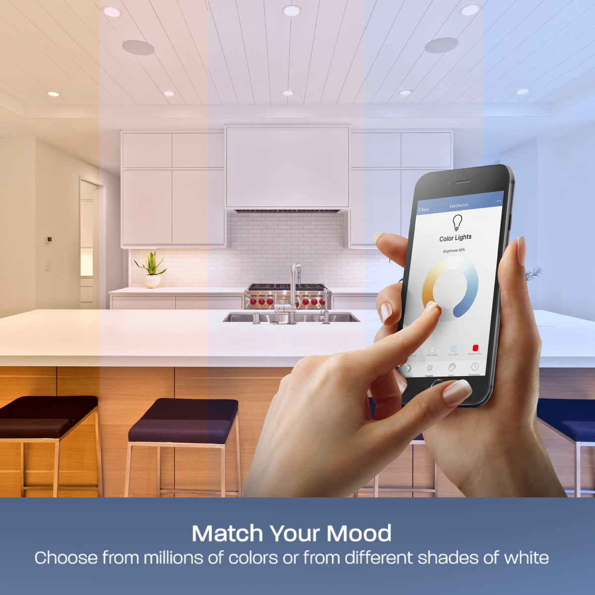 Feit Electric tunable white downlights adjust from warm to daylight for tasks