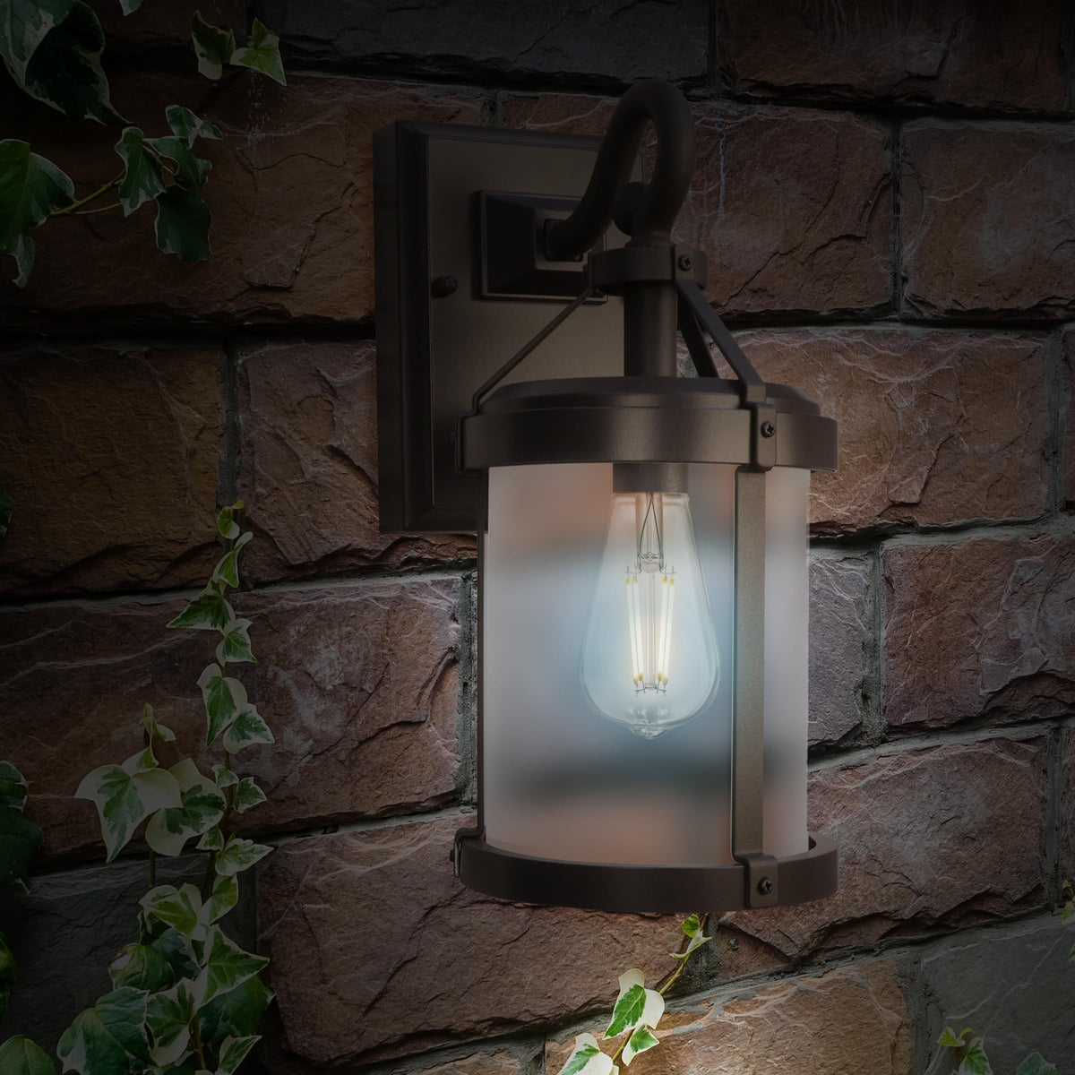 Feit Electric ST19 vintage bulb displayed in a chandelier
