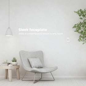 Feit Electric dimmer set creating a warm, dimmed ambiance in a living space