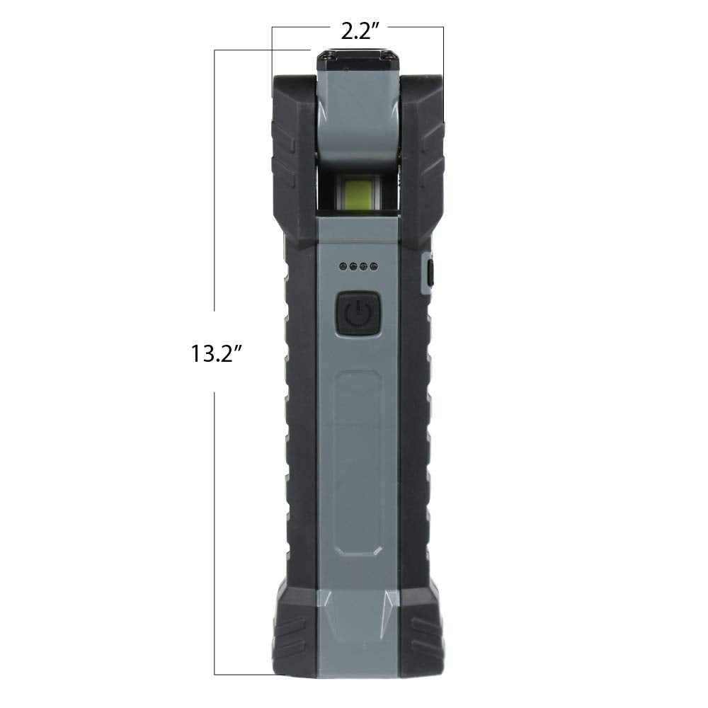 Feit Electric WORK500BAT magnetic base; hands-free mounting on metal surfaces.