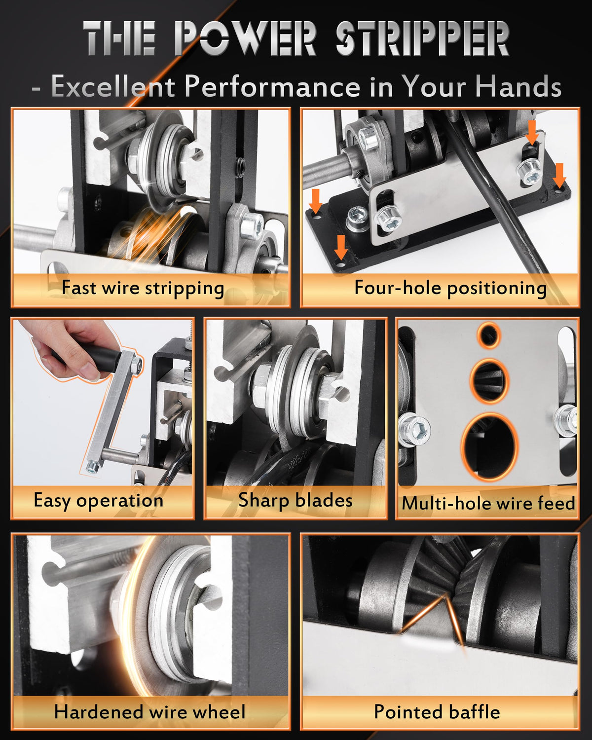 FAITIO hand crank mode provides precise electricity-free stripping