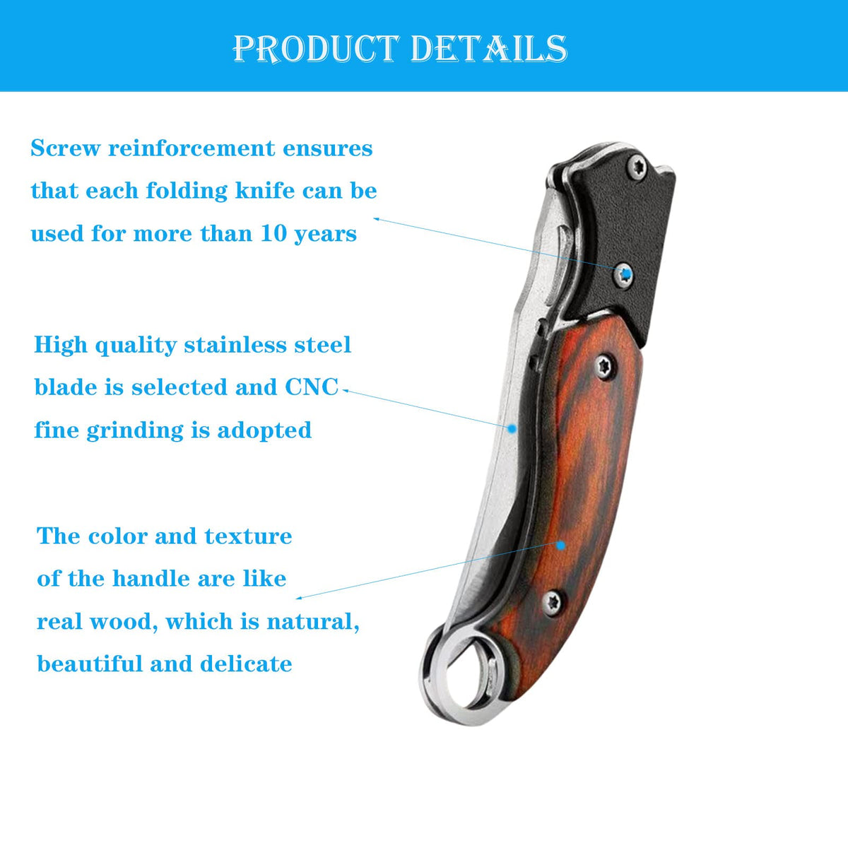 FEIZII compact edc knife ideal for rope, cardboard, packaging tasks