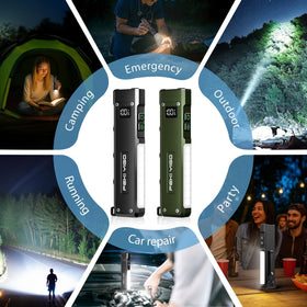 Feki Yigo flat EDC flashlight pocket clip oriented for hat or belt carry