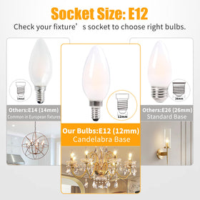 FELCO E12 chandelier bulb for decorative lighting and fixtures