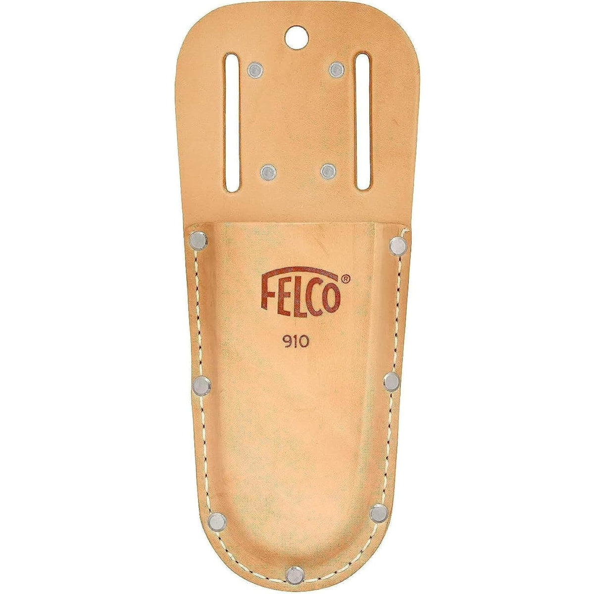 Felco F910 leather holster with belt clip for pruning shears, quick-access carry
