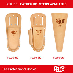 FELCO F910+ leather holster in use on belt during pruning tasks.