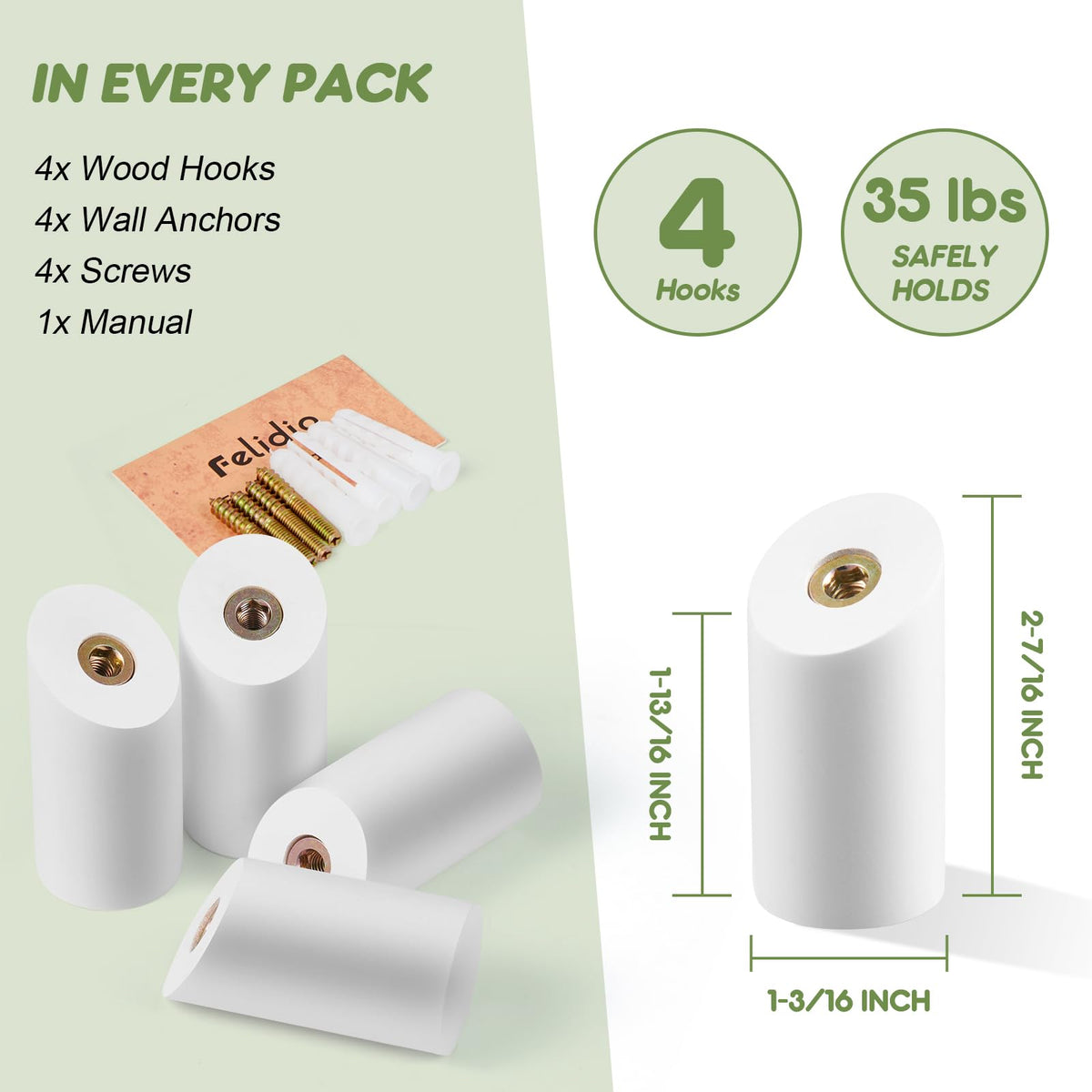 Felidio easy-care beech wood that cleans with a damp cloth.