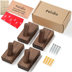 Felidio easy-install packaging includes screws anchors and a template.