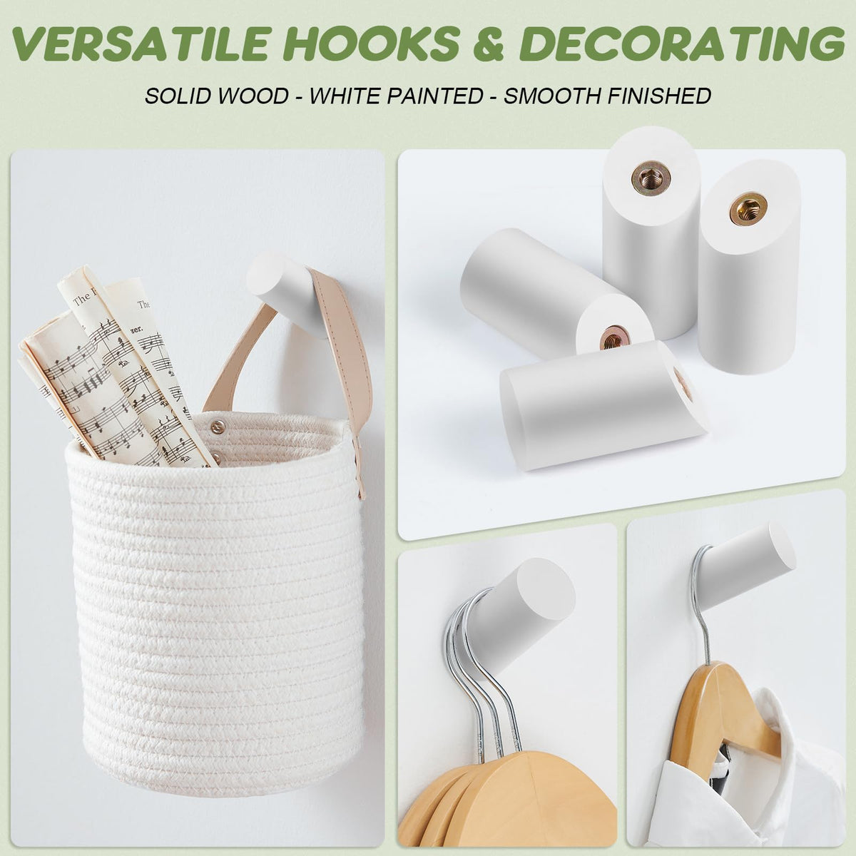 Felidio rustic modern decor hooks blend style with storage.