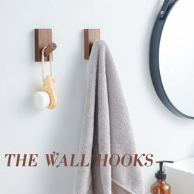 Felidio adhesive wall hooks close-up showing strong peel-and-stick backing.