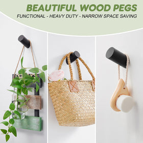 Felidio wall hook hat rack in black adds storage while keeping outfits tidy