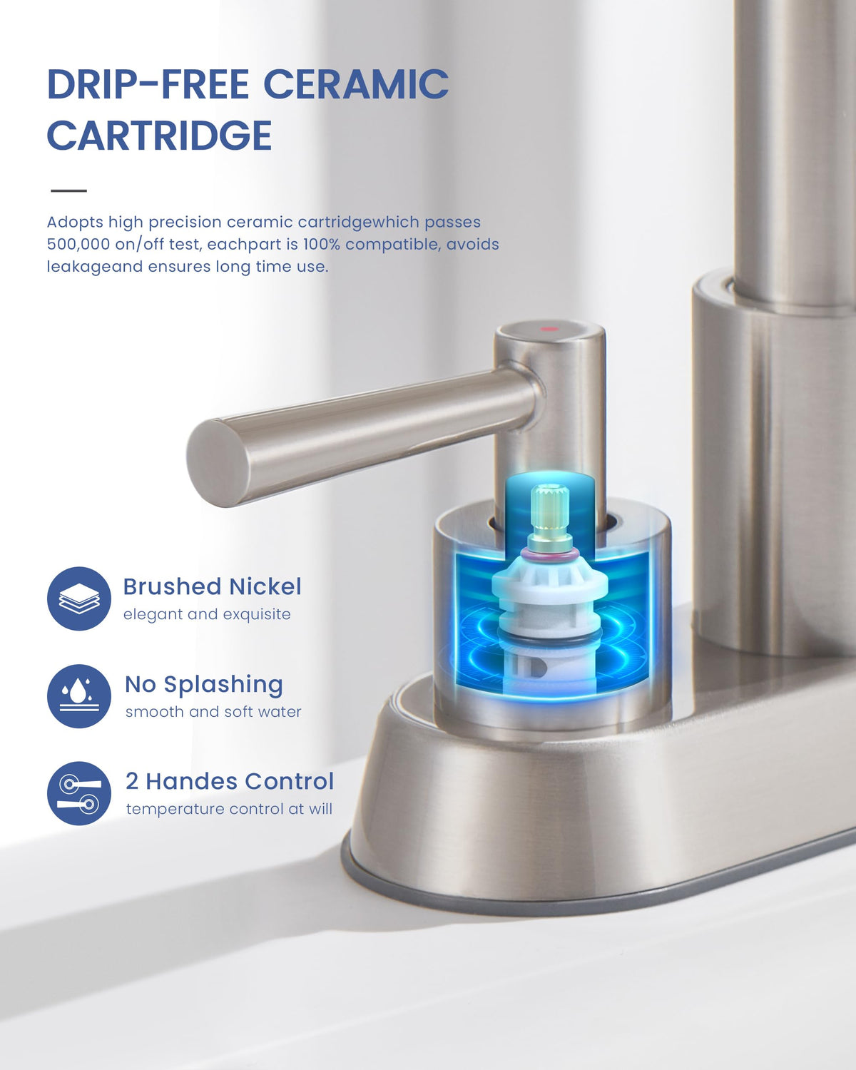 FELIXBATH two-handle temperature control for comfortable use.
