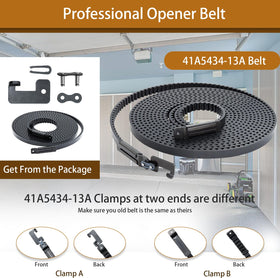 Felizshop 41A5434-13A belt features steel clips for durability.