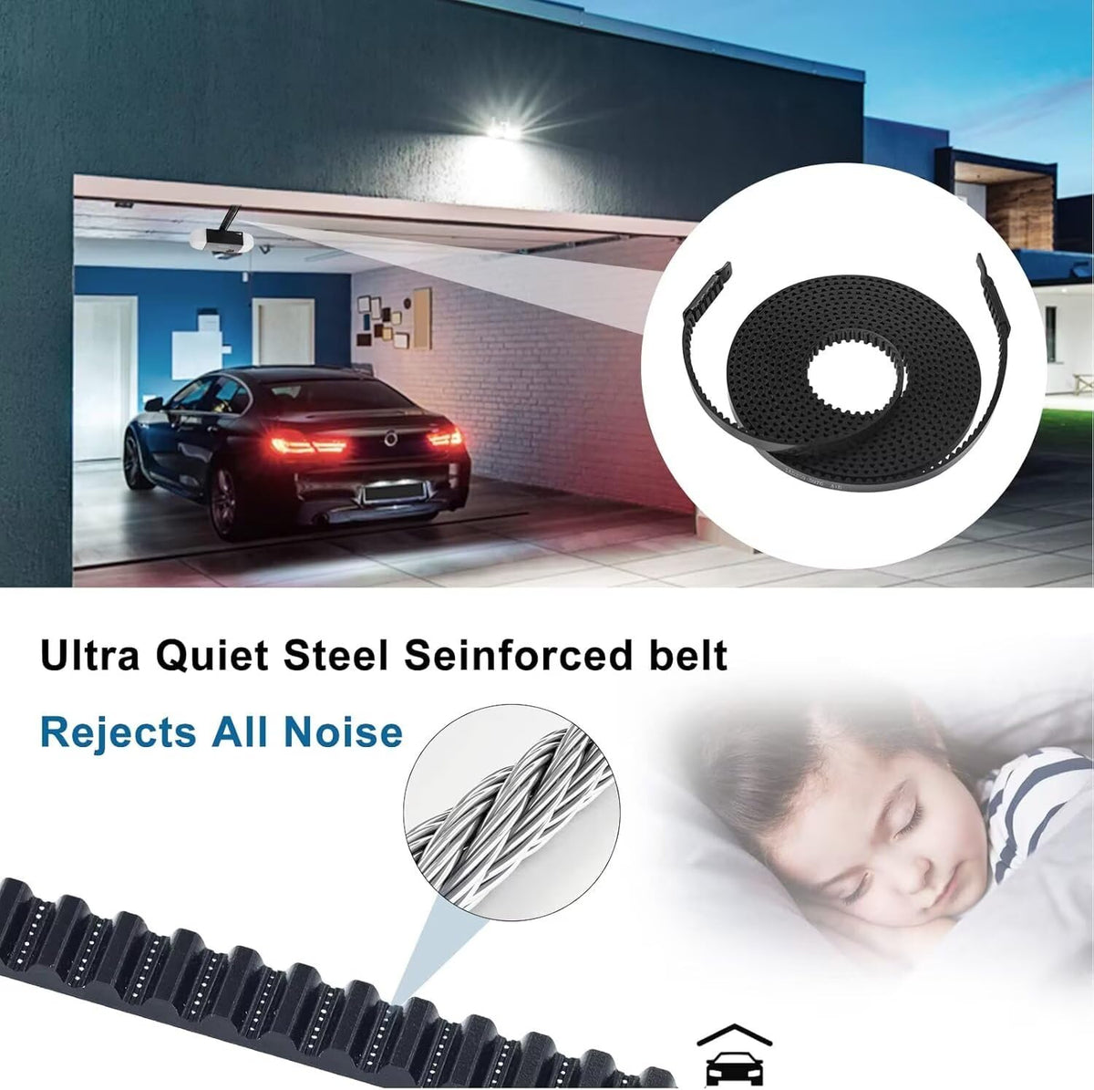 Felizshop 7ft standard-door belt – fits standard residential doors