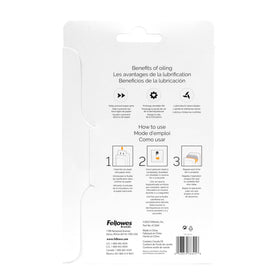 Fellowes sheets reduce static dust and help prevent jams