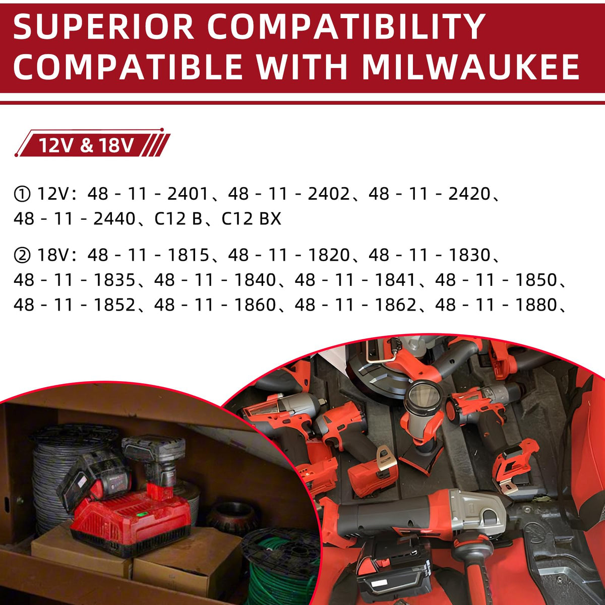 Feltyf compatibility with 48-59-1812 OEM replacement