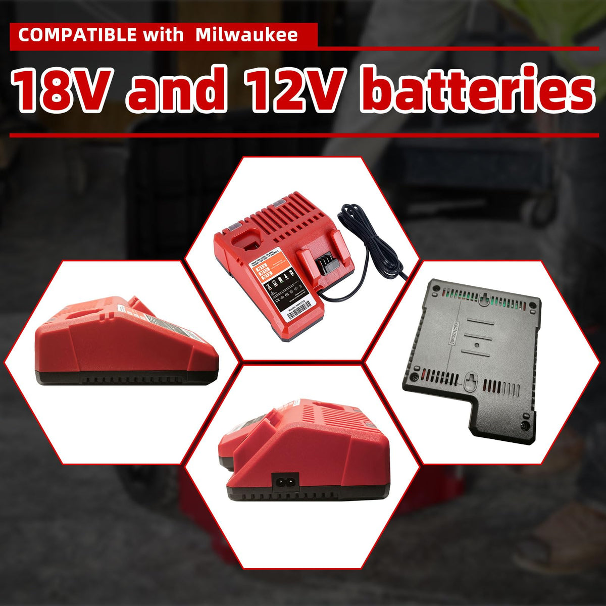 Feltyf charger shows LED diagnostics for battery status checks