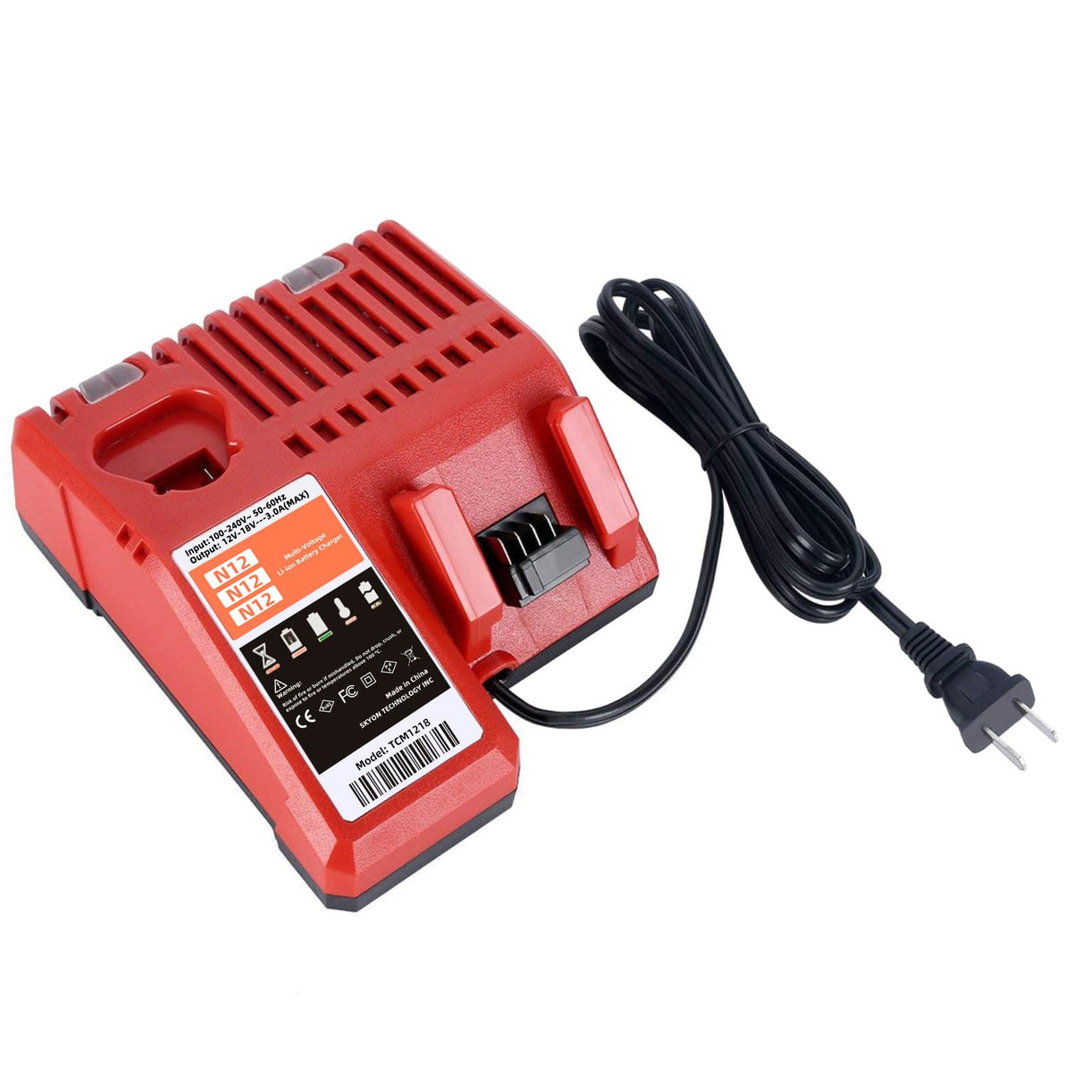Feltyf rapid charger for Milwaukee 12V/18V batteries enabling quick, reliable charging