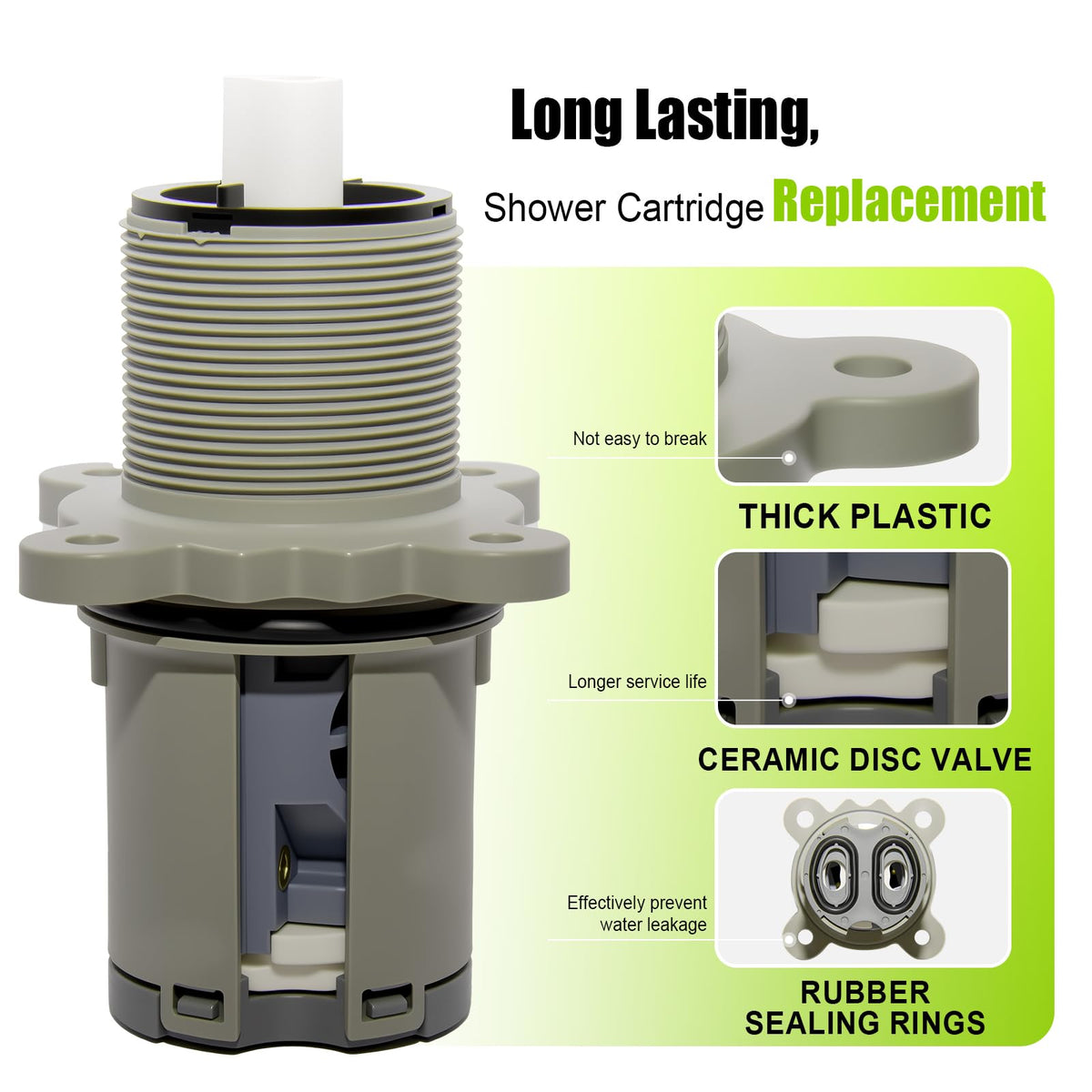 FEMAR installation-friendly cartridge graphic indicating tool-free replacement benefits.