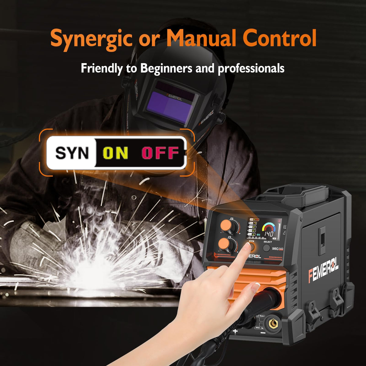 FEMEROL compact welder with carry handle for easy transport