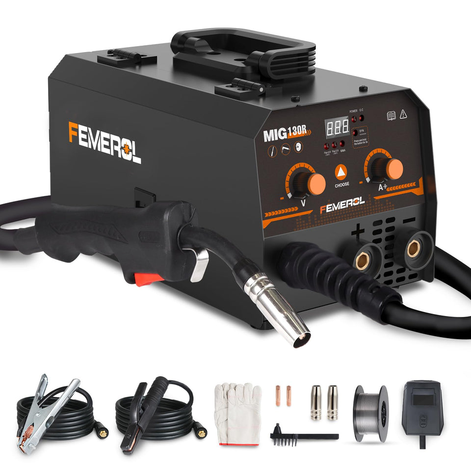 FEMEROL MIG Welder front view showcasing portable design for on-site repairs.
