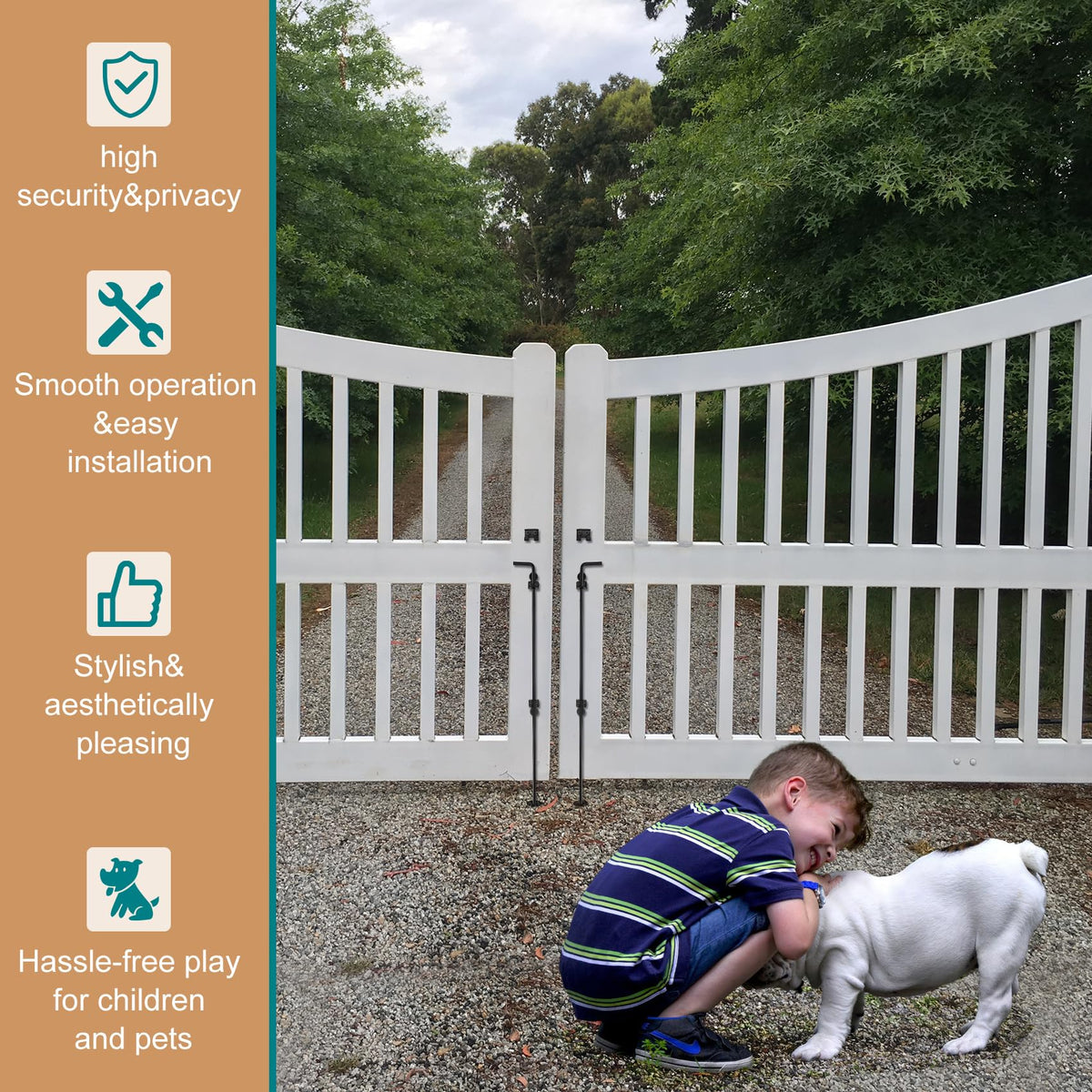 Femotic 36-inch gate drop rod keeping gate open securely
